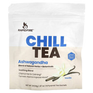 <img alt="RAPIDFIRE, Chill Tea, Ashwagandha, Vanilla, 14 Pyramid Tea Sachets, 0.87 oz (24.64 g)" title="RAPIDFIRE, Chill Tea, Ashwagandha, Vanilla, 14 Pyramid Tea Sachets, 0.87 oz (24.64 g),035046121679"