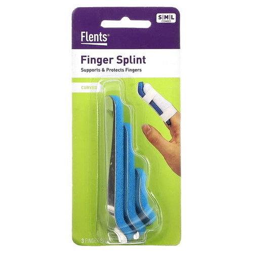<img alt="Flents, Finger Splint, Curved, S,M,L, 3 Piece Set" title="Flents, Finger Splint, Curved, S,M,L, 3 Piece Set,025715974286"