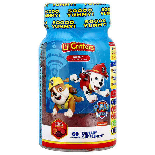 <img alt="Lil Critters, Paw Patrol Gummy Multivitamin, Fruit, 60 Gummies" title="Lil Critters, Paw Patrol Gummy Multivitamin, Fruit, 60 Gummies,027917271927"