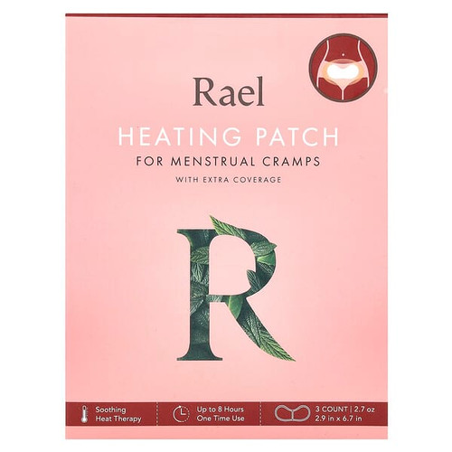 <img alt="Rael, Heating Patch for Menstrual Cramps, 3 Count" title="Rael, Heating Patch for Menstrual Cramps, 3 Count,810027131201"