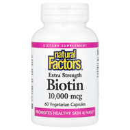 <img alt="Natural Factors, Biotin, 10,000 mcg, 60 Vegetarian Capsules" title="Natural Factors, Biotin, 10,000 mcg, 60 Vegetarian Capsules,068958012636"
