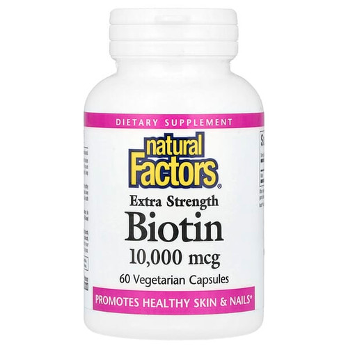 <img alt="Natural Factors, Biotin, 10,000 mcg, 60 Vegetarian Capsules" title="Natural Factors, Biotin, 10,000 mcg, 60 Vegetarian Capsules,068958012636"
