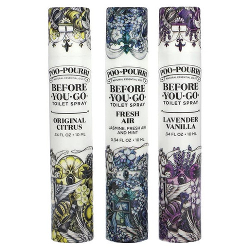<img alt="Poo-Pourri, On-The-Go, Before-You-Go Toilet Sprays, Value Set, 3 Sprays, 0.34 fl oz (10 ml) Each" title="Poo-Pourri, On-The-Go, Before-You-Go Toilet Sprays, Value Set, 3 Sprays, 0.34 fl oz (10 ml) Each,848858021644"