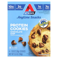 <img alt="Atkins, Anytime Snacks, Protein Cookies, Chocolate Chip, 4 Cookies, 1.38 oz (39 g) Each" title="Atkins, Anytime Snacks, Protein Cookies, Chocolate Chip, 4 Cookies, 1.38 oz (39 g) Each,637480074100"