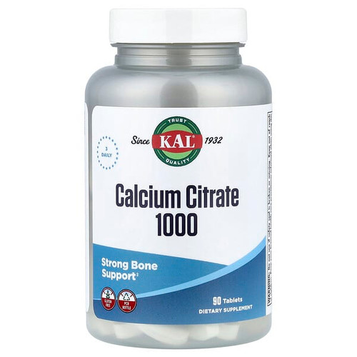 <img alt="KAL, Calcium Citrate 1000, 90 Tablets (333 mg per Tablet)" title="KAL, Calcium Citrate 1000, 90 Tablets (333 mg per Tablet),021245571094"