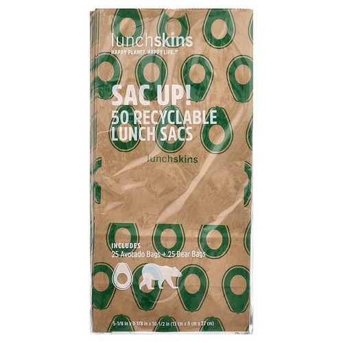 <img alt="Lunchskins, Sac Up Recyclable Lunch Sacs, 50 Bags" title="Lunchskins, Sac Up Recyclable Lunch Sacs, 50 Bags,860005993369"