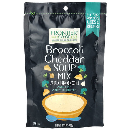 <img alt="Frontier Co-op, Broccoli Cheddar Soup Mix, 4.59 oz (130 g)" title="Frontier Co-op, Broccoli Cheddar Soup Mix, 4.59 oz (130 g),089836311498"