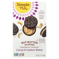 <img alt="Simple Mills, Nut Butter Stuffed Sandwich Cookies, Cocoa & Cashew Butter, 6.7 oz (190 g)" title="Simple Mills, Nut Butter Stuffed Sandwich Cookies, Cocoa & Cashew Butter, 6.7 oz (190 g),810021671611"
