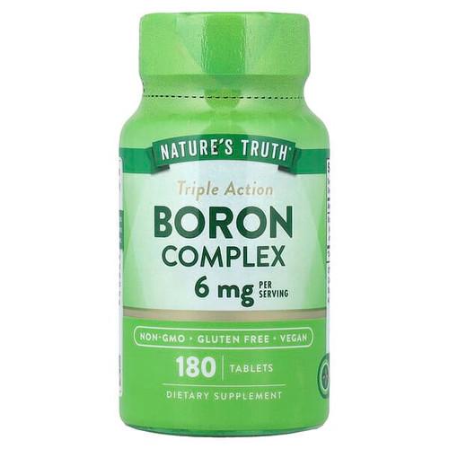 <img alt="Natures Truth, Boron Complex, Triple Action , 180 Tablets (3 mg Per tablet)" title="Natures Truth, Boron Complex, Triple Action , 180 Tablets (3 mg Per tablet),840093120236"