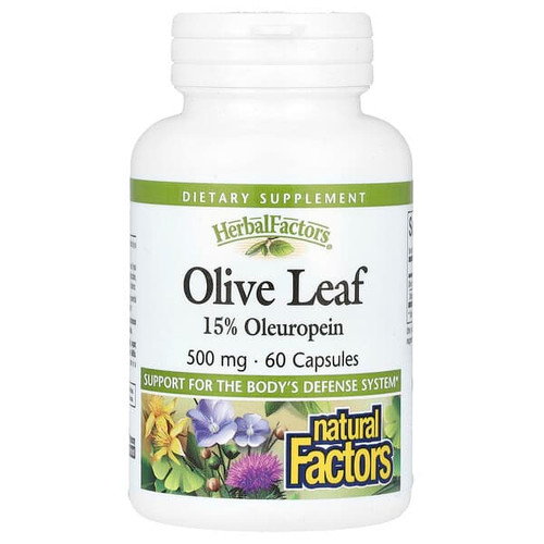<img alt="Natural Factors, HerbalFactors, Olive Leaf, 500 mg, 60 Capsules" title="Natural Factors, HerbalFactors, Olive Leaf, 500 mg, 60 Capsules,068958045696"