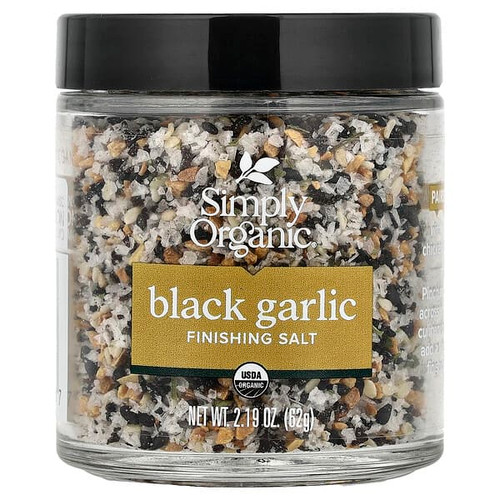 <img alt="Simply Organic, Black Garlic, Finishing Salt, 2.19 oz (62 g)" title="Simply Organic, Black Garlic, Finishing Salt, 2.19 oz (62 g),089836221087"