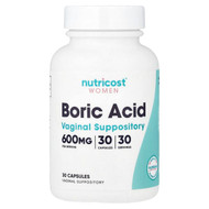 <img alt="Nutricost, Women, Boric Acid, Vaginal Suppository, 600 mg, 30 Capsules" title="Nutricost, Women, Boric Acid, Vaginal Suppository, 600 mg, 30 Capsules,810014673035"