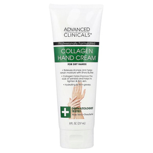 <img alt="Advanced Clinicals, Collagen Hand Cream,  8 fl oz (237 ml)" title="Advanced Clinicals, Collagen Hand Cream,  8 fl oz (237 ml),810400033900"