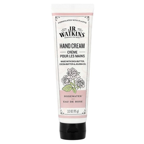 <img alt="J R Watkins, Hand Cream, Rosewater, 3.3 oz (95 g)" title="J R Watkins, Hand Cream, Rosewater, 3.3 oz (95 g),856365008584"