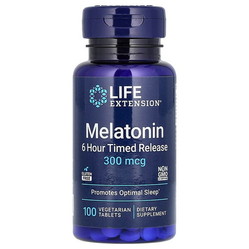 <img alt="Life Extension, Melatonin, 6 Hour Timed Release, 300 mcg, 100 Vegetarian Tablets" title="Life Extension, Melatonin, 6 Hour Timed Release, 300 mcg, 100 Vegetarian Tablets,737870178712"