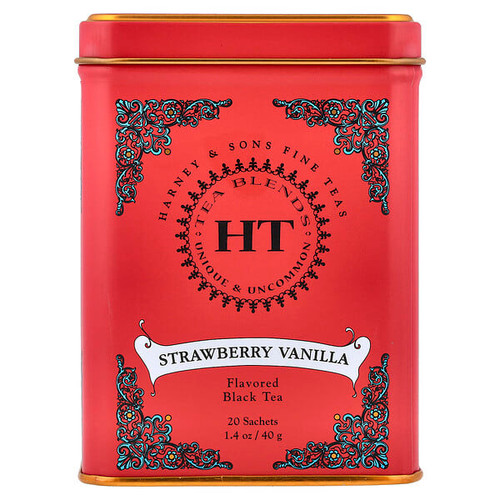 <img alt="Harney & Sons, Black Tea, Strawberry Vanilla, 20 Sachets, 1.4 oz (40 g)" title="Harney & Sons, Black Tea, Strawberry Vanilla, 20 Sachets, 1.4 oz (40 g),636046356926"
