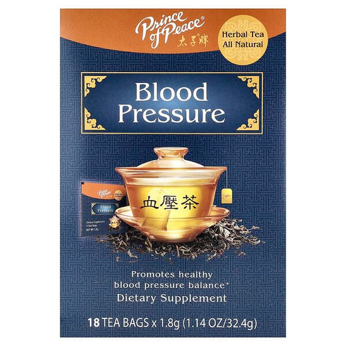 <img alt="Prince of Peace, Herbal Tea, Blood Pressure, 18 Tea Bags, 1.14 oz (32.4 g)" title="Prince of Peace, Herbal Tea, Blood Pressure, 18 Tea Bags, 1.14 oz (32.4 g),039278030525"