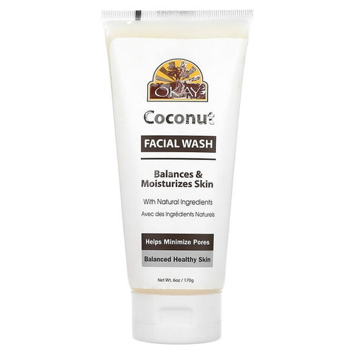 <img alt="Okay Pure Naturals, Coconut Facial Wash, 6 oz (170 g)" title="Okay Pure Naturals, Coconut Facial Wash, 6 oz (170 g),815166029006"