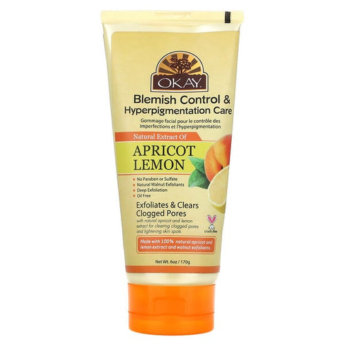 <img alt="Okay Pure Naturals, Apricot Lemon Scrub, 6 oz (170 g)" title="Okay Pure Naturals, Apricot Lemon Scrub, 6 oz (170 g),815166027569"