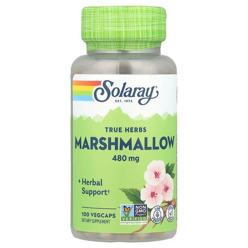 <img alt="Solaray, True Herbs, Marshmallow, 480 mg, 100 VegCaps" title="Solaray, True Herbs, Marshmallow, 480 mg, 100 VegCaps,076280013801"