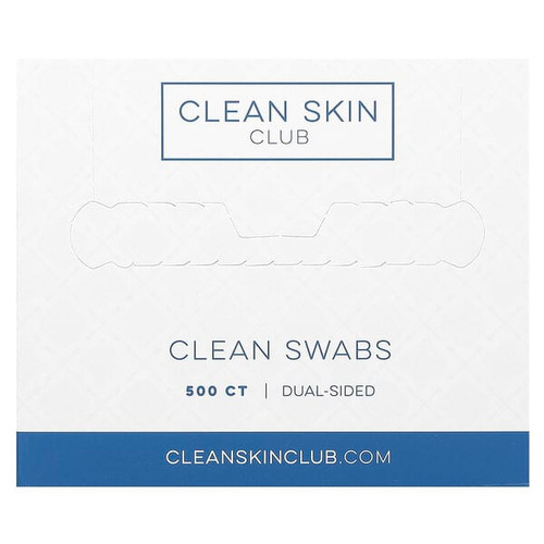 <img alt="Clean Skin Club, Clean Swabs, Dual-Sided , 500 Count" title="Clean Skin Club, Clean Swabs, Dual-Sided , 500 Count,850017509214"
