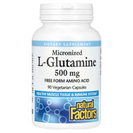 <img alt="Natural Factors, Micronized L-Glutamine, 500 mg, 90 Vegetarian Capsules" title="Natural Factors, Micronized L-Glutamine, 500 mg, 90 Vegetarian Capsules,068958028200"