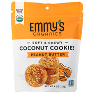 <img alt="Emmys Organic Cookies, Soft & Chewy Coconut Cookies, Peanut Butter, 4 oz (113 g)" title="Emmys Organic Cookies, Soft & Chewy Coconut Cookies, Peanut Butter, 4 oz (113 g),850711006354"