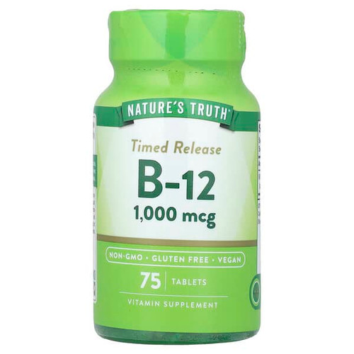 <img alt="Natures Truth, Time Release Vitamin B-12, 1,000 mcg, 75 Tablets" title="Natures Truth, Time Release Vitamin B-12, 1,000 mcg, 75 Tablets,840093110992"