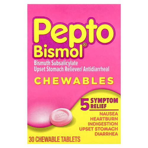 <img alt="Pepto Bismol, Pepto Bismol Chewables, 30 Chewable Tablets" title="Pepto Bismol, Pepto Bismol Chewables, 30 Chewable Tablets,301490039779"