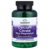 <img alt="Swanson Vitamins, Calcium Citrate Plus Magnesium, 150 Vegan Capsules" title="Swanson Vitamins, Calcium Citrate Plus Magnesium, 150 Vegan Capsules,087614011806"