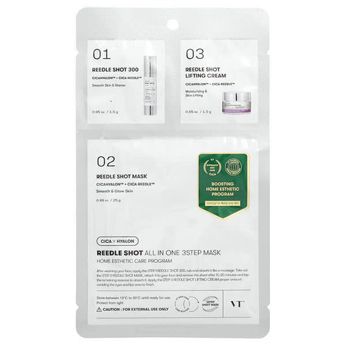 <img alt="3 PACK of VT Cosmetics, Reedle Shot All In One 3 Step Beauty Mask, 3 Piece Kit" title="3 PACK of VT Cosmetics, Reedle Shot All In One 3 Step Beauty Mask, 3 Piece Kit,8803463003449"