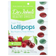 <img alt="Dr. Johns Healthy Sweets, Lollipops, + Fiber & Vitamin C, Blue Raspberry, Grape & Cherry, 3.70 oz (105 g)" title="Dr. Johns Healthy Sweets, Lollipops, + Fiber & Vitamin C, Blue Raspberry, Grape & Cherry, 3.70 oz (105 g),605245008752"