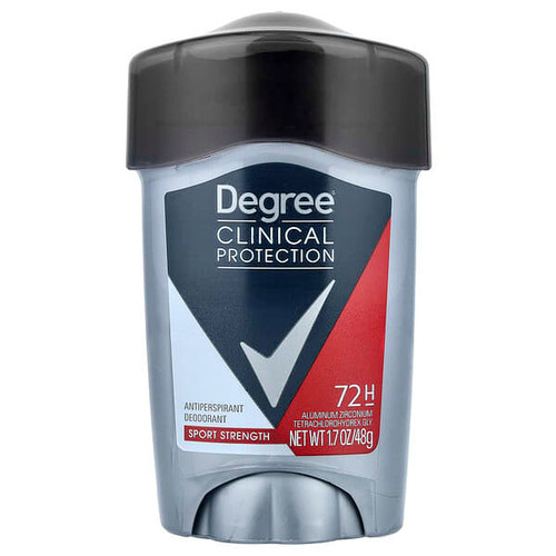 <img alt="Degree, Clinical Protection, Antiperspirant Deodorant, Soft Solid, Sport Strength, 1.7 oz (48 g)" title="Degree, Clinical Protection, Antiperspirant Deodorant, Soft Solid, Sport Strength, 1.7 oz (48 g),079400206954"