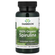 <img alt="Swanson Vitamins, 100% Organic Spirulina, 180 Vegan Tablets" title="Swanson Vitamins, 100% Organic Spirulina, 180 Vegan Tablets,087614060446"