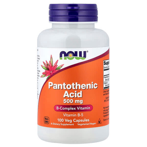 <img alt="Now Foods, Pantothenic Acid, 500 mg, 100 Veg Capsules" title="Now Foods, Pantothenic Acid, 500 mg, 100 Veg Capsules,733739004864"