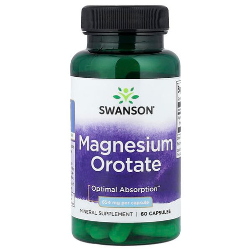 <img alt="Swanson Vitamins, Magnesium Orotate, 654 mg, 60 Capsules" title="Swanson Vitamins, Magnesium Orotate, 654 mg, 60 Capsules,087614026657"