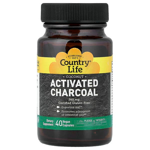 <img alt="Country Life, Activated Charcoal, Coconut, 40 Vegan Capsules (260 mg per Capsule)" title="Country Life, Activated Charcoal, Coconut, 40 Vegan Capsules (260 mg per Capsule),015794034919"