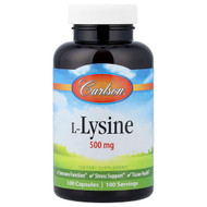 <img alt="Carlson, L-Lysine, 500 mg, 100 Capsules" title="Carlson, L-Lysine, 500 mg, 100 Capsules,088395068812"