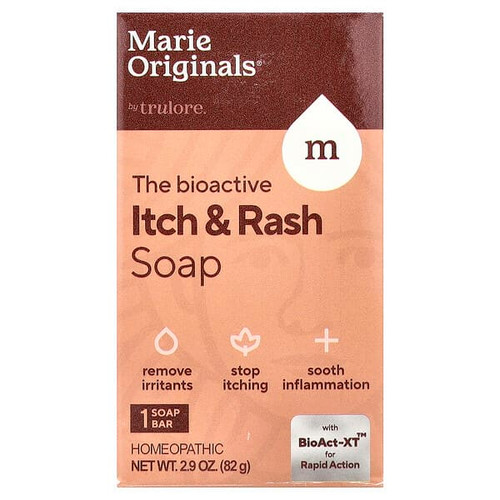 <img alt="Marie Originals, The Bioactive Itch & Rash Bar Soap, 2.9 oz (82 g)" title="Marie Originals, The Bioactive Itch & Rash Bar Soap, 2.9 oz (82 g),854526008008"