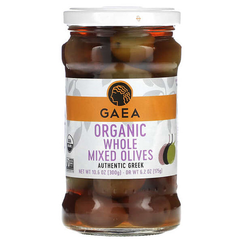 <img alt="Gaea, Organic Whole Mixed Olives, 10.6 oz (300 g)" title="Gaea, Organic Whole Mixed Olives, 10.6 oz (300 g),607959300030"