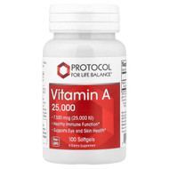 <img alt="Protocol for Life Balance, Vitamin A, 7,500 mcg (25,000 IU), 100 Softgels" title="Protocol for Life Balance, Vitamin A, 7,500 mcg (25,000 IU), 100 Softgels,707359103405"
