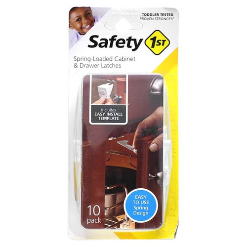 <img alt="Safety 1st, Spring-Loaded Cabinet & Drawer Latches, 10 Pack" title="Safety 1st, Spring-Loaded Cabinet & Drawer Latches, 10 Pack,052181483929"