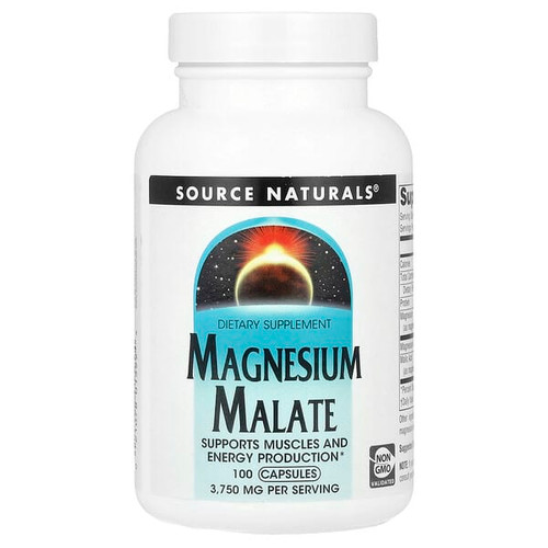 <img alt="Source Naturals, Magnesium Malate, 100 Capsules" title="Source Naturals, Magnesium Malate, 100 Capsules,021078015994"
