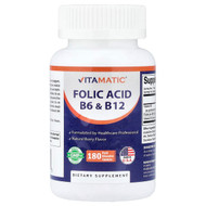 <img alt="Vitamatic, Folic Acid B6 & B12, Natural Berry, 180 Fast Dissolve Tablets" title="Vitamatic, Folic Acid B6 & B12, Natural Berry, 180 Fast Dissolve Tablets,810078473275"