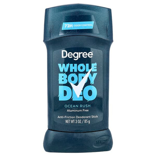 <img alt="Degree, Whole Body Deo, Anti-Friction Deodorant Stick, Ocean Rush, 3 oz (85 g)" title="Degree, Whole Body Deo, Anti-Friction Deodorant Stick, Ocean Rush, 3 oz (85 g),079400513625"