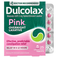 <img alt="Dulcolax, Pink Overnight Laxative, 5 mg, 25 Comfort Coated Tablets" title="Dulcolax, Pink Overnight Laxative, 5 mg, 25 Comfort Coated Tablets,681421029056"