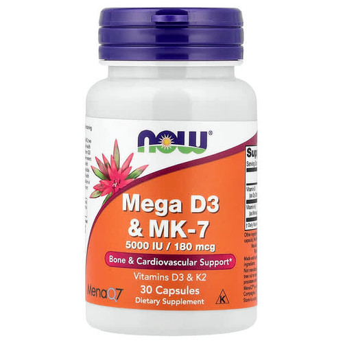 <img alt="Now Foods, Mega D3 & MK-7, 30 Capsules" title="Now Foods, Mega D3 & MK-7, 30 Capsules,733739003638"