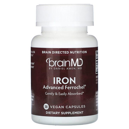 <img alt="BrainMD, Iron, 30 Vegan Capsules (25 mg per Capsule)" title="BrainMD, Iron, 30 Vegan Capsules (25 mg per Capsule),857568003086"