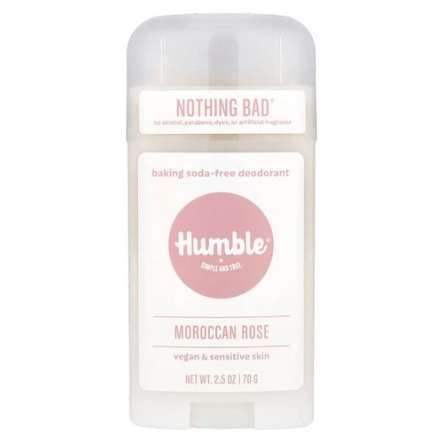 <img alt="Humble Brands, Baking Soda-Free Deodorant, Moroccan Rose , 2.5 oz (70 g)" title="Humble Brands, Baking Soda-Free Deodorant, Moroccan Rose , 2.5 oz (70 g),858514006885"