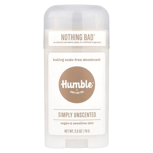 <img alt="Humble Brands, Baking Soda-Free Deodorant, Simply Unscented, 2.5 oz (70 g)" title="Humble Brands, Baking Soda-Free Deodorant, Simply Unscented, 2.5 oz (70 g),858514006120"